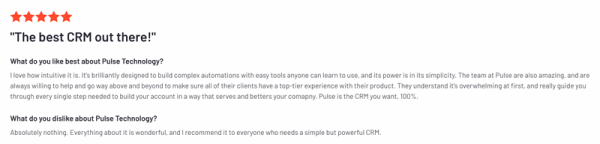 Pulse CRM Review from G2